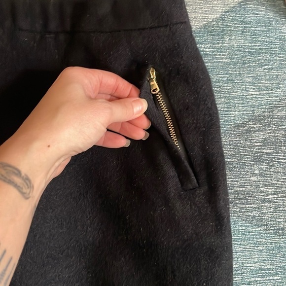 J Crew Pure Wool Black Mini Office Dress Skirt - Picture 5 of 9